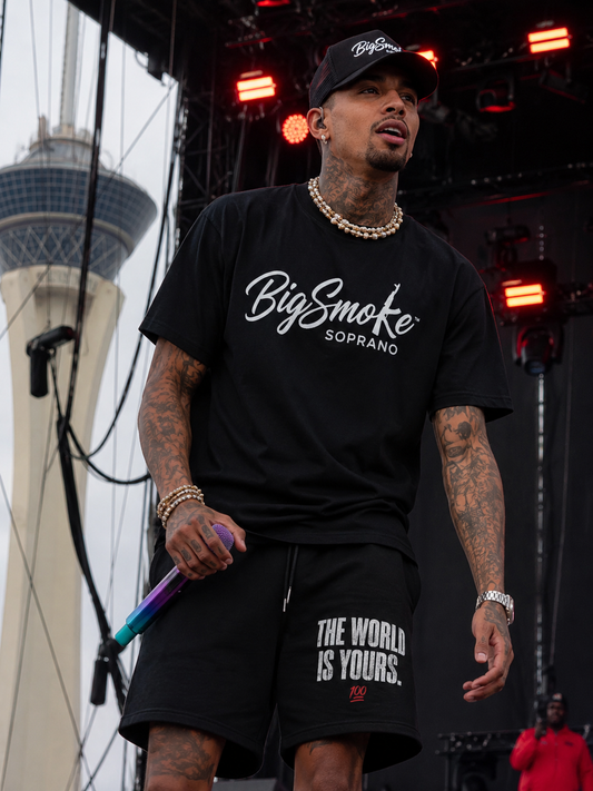 BigSmoke Soprano Clothing: The World is Yours Shorts