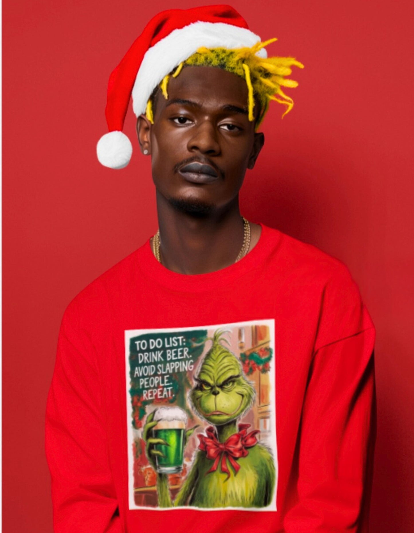 BigSmoke Soprano Clothing: Grinch Christmas Crewneck Sweatshirt