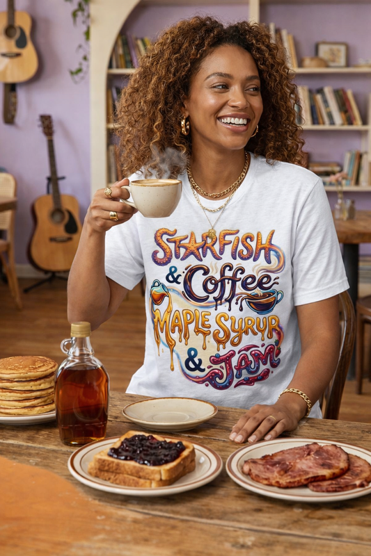 Oh My Damn! Starfish & Coffee Tee