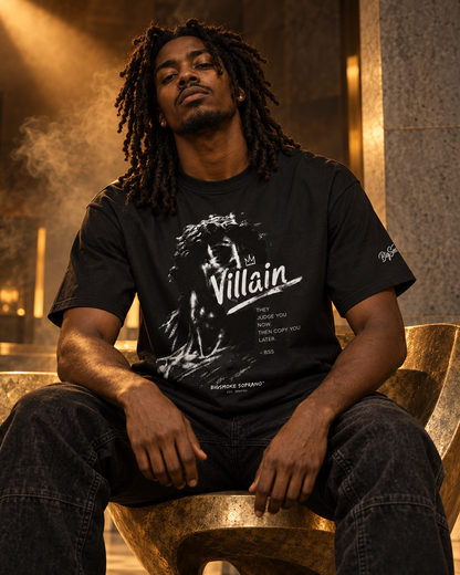BigSmoke Soprano™️ Clothing: Villian Tee — FREE SMOKE campaign portrait