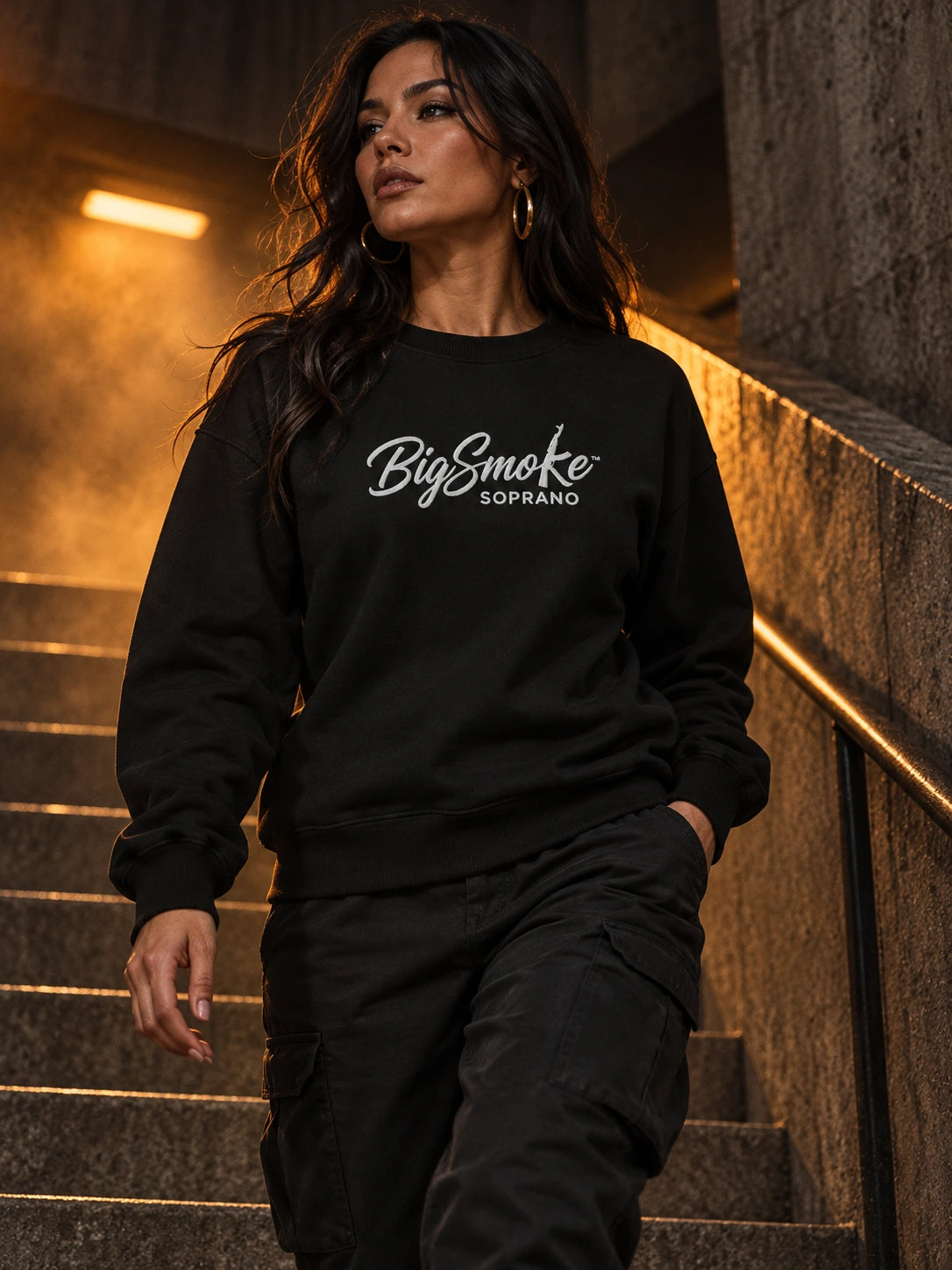 BigSmoke Soprano Clothing: AK Logo Crew Neck Sweatshirt