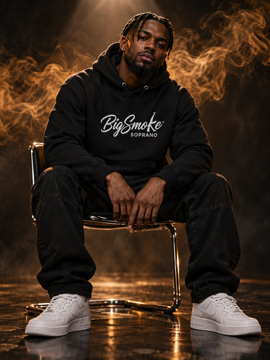 BigSmoke Soprano Clothing: AK Logo Hoodie — FREE SMOKE campaign