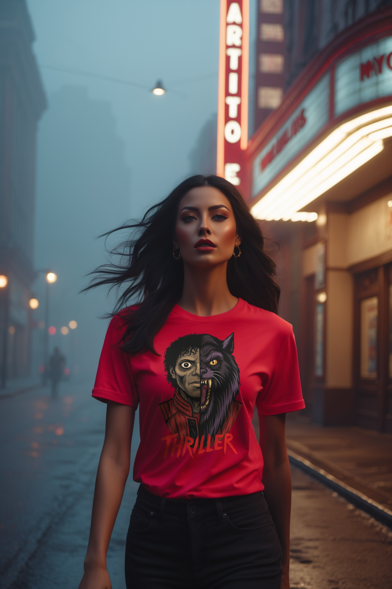 Algorhythm: MJ Thriller Split Face Tee