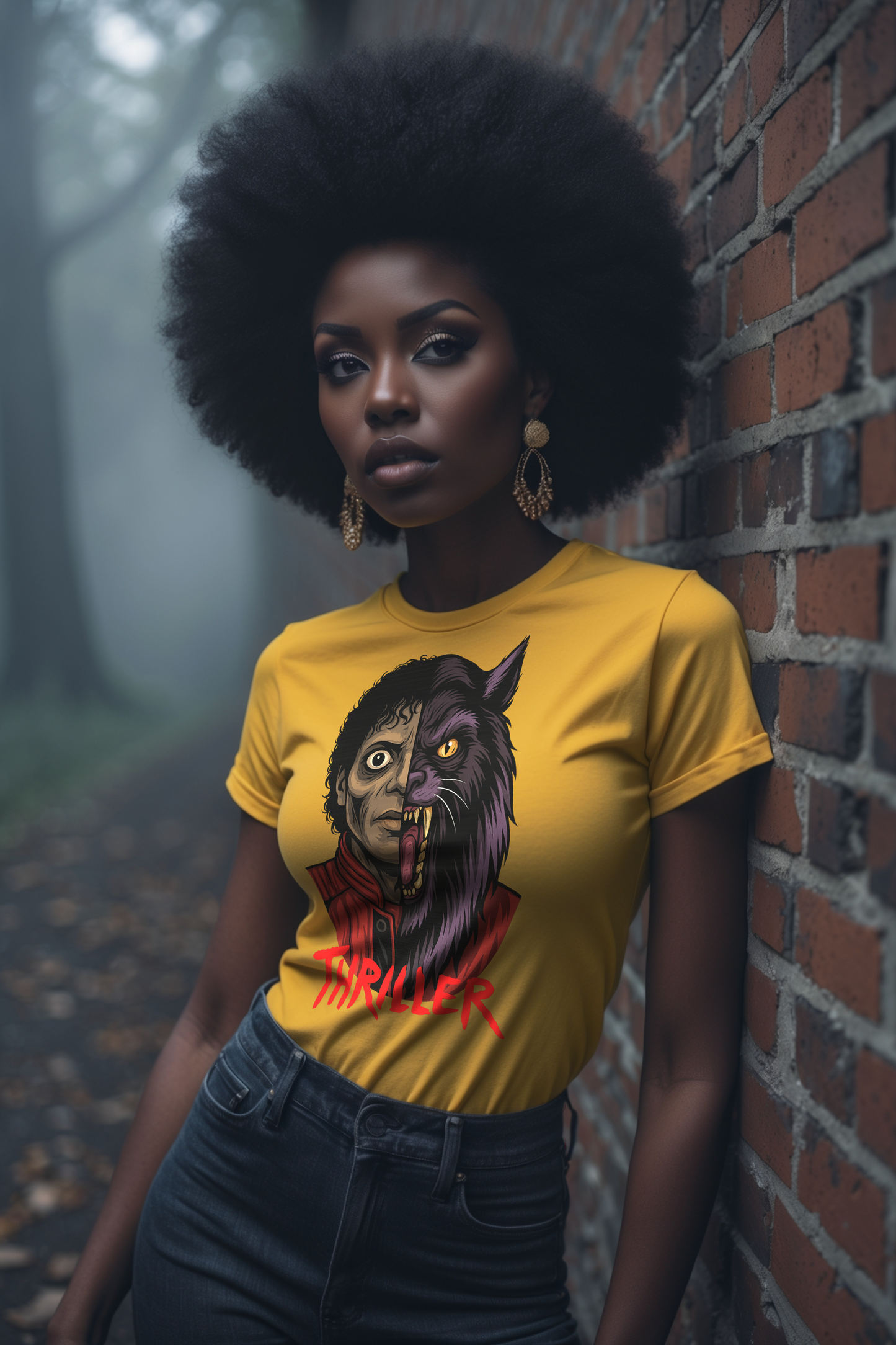 Algorhythm: MJ Thriller Split Face Tee