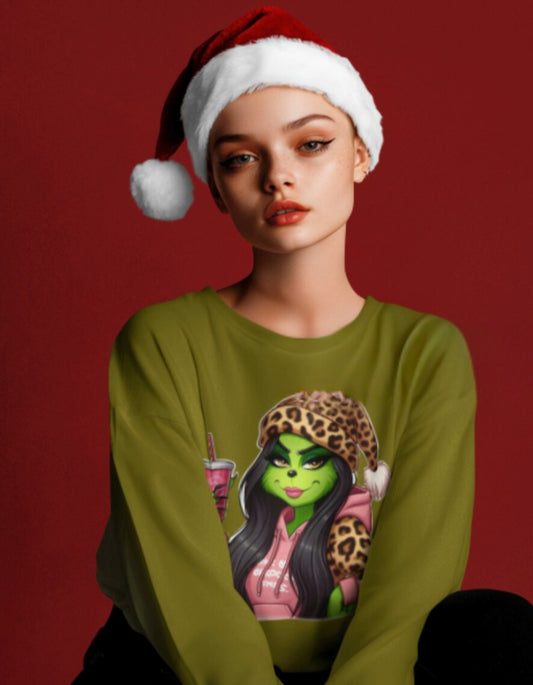 BigSmoke Soprano Clothing: Lady Grinch Long Sleeve Tee