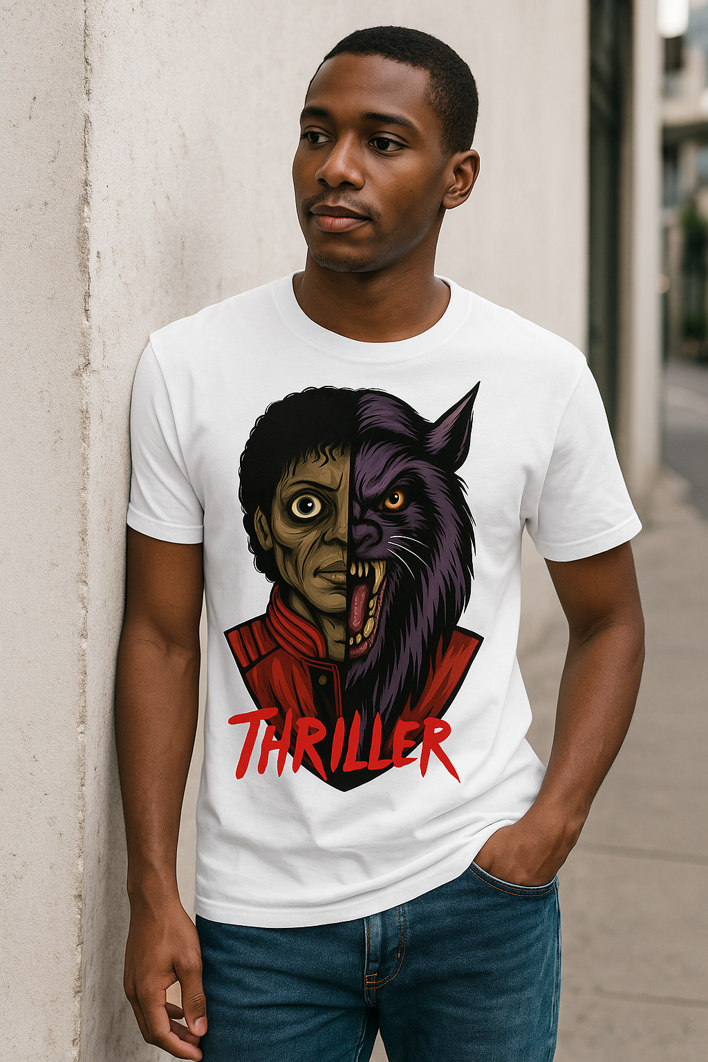 Algorhythm: MJ Thriller Split Face Tee