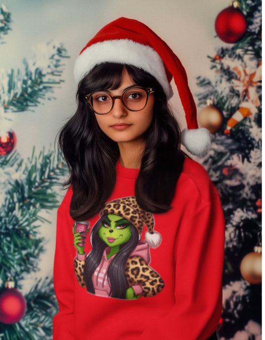 BigSmoke Soprano Clothing: Lady Grinch Crewneck Sweatshirt