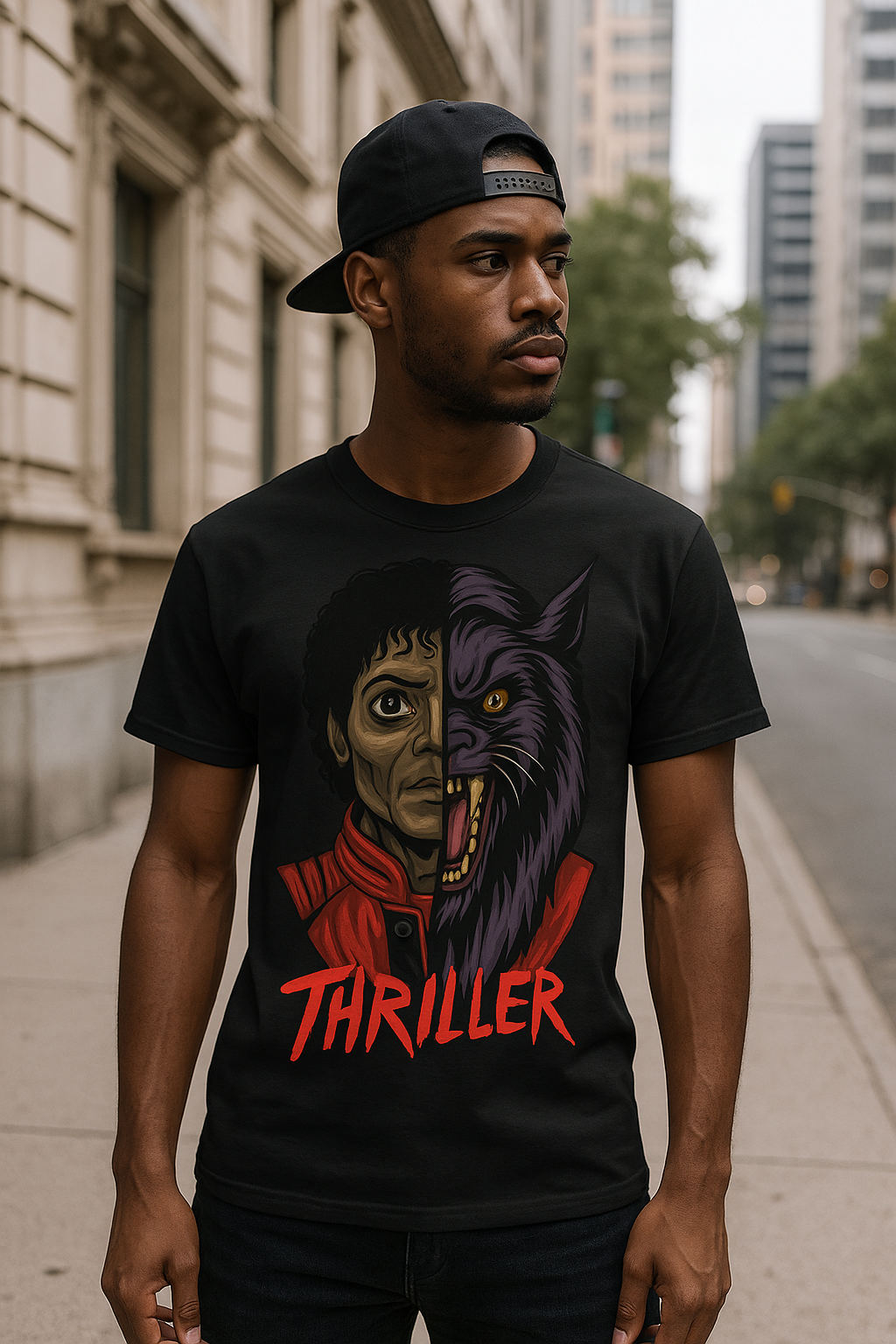 Algorhythm: MJ Thriller Split Face Tee