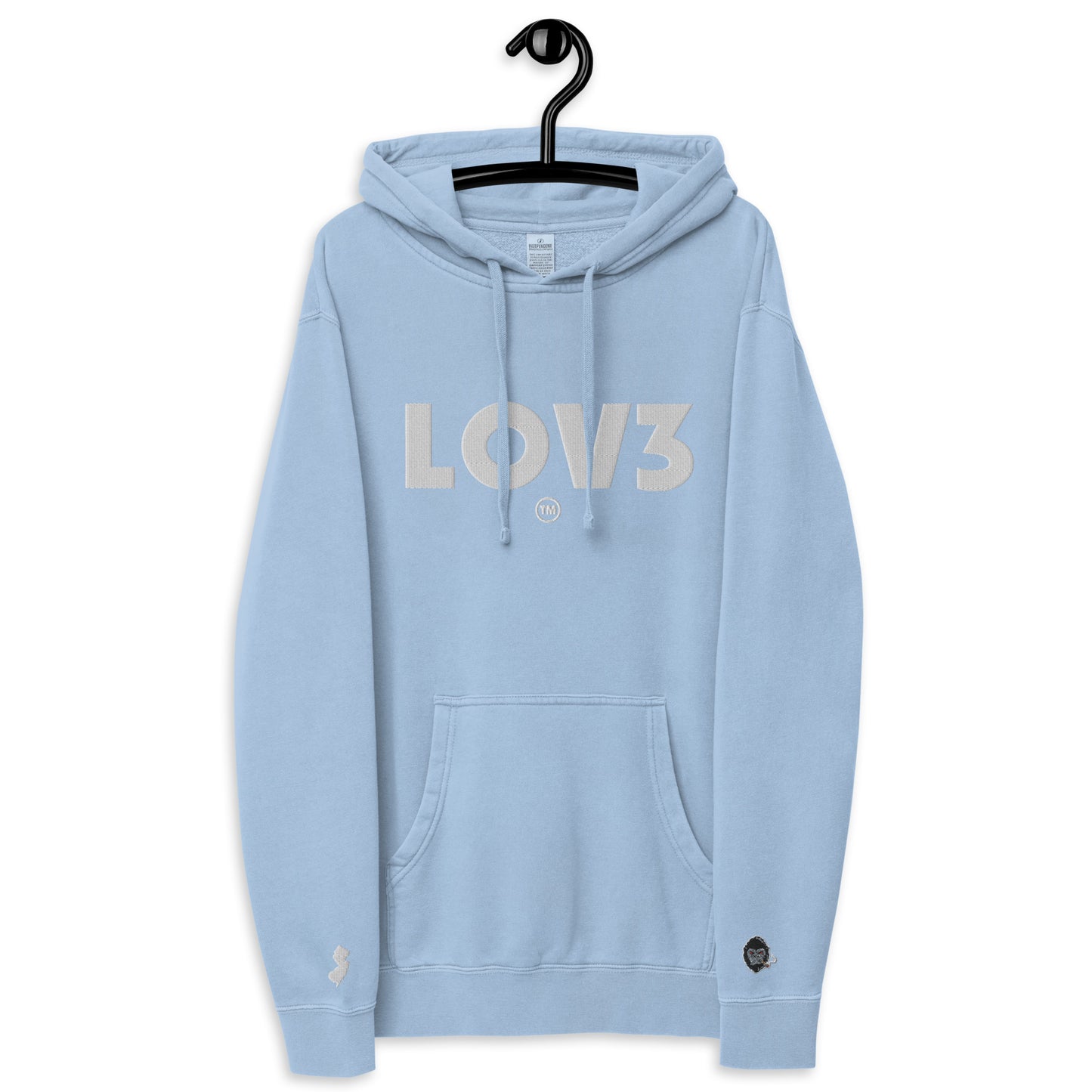 BigSmoke Soprano Clothing: LOV3 J3RZ Unisex Dyed Hoodie