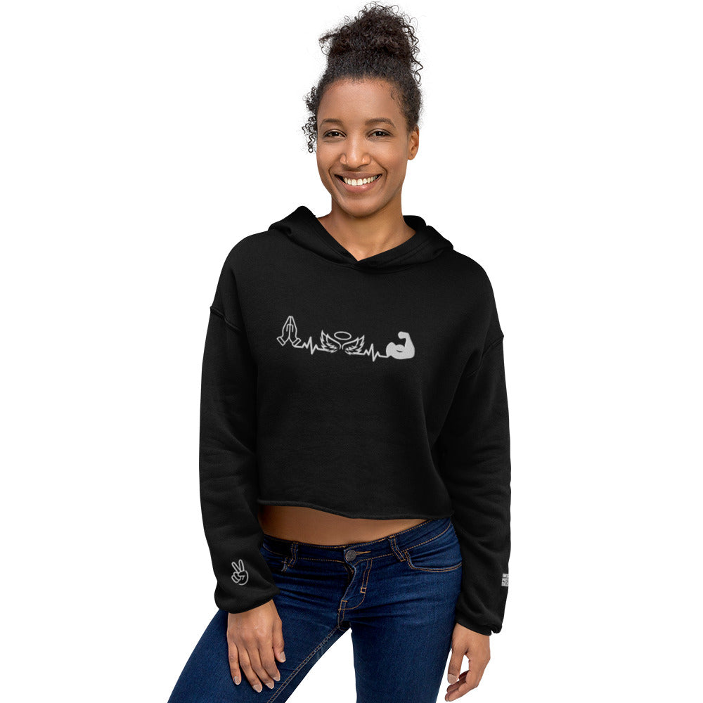 BigSmoke Soprano Clothing: Attitude of Gratitude Women's Crop Hoodie