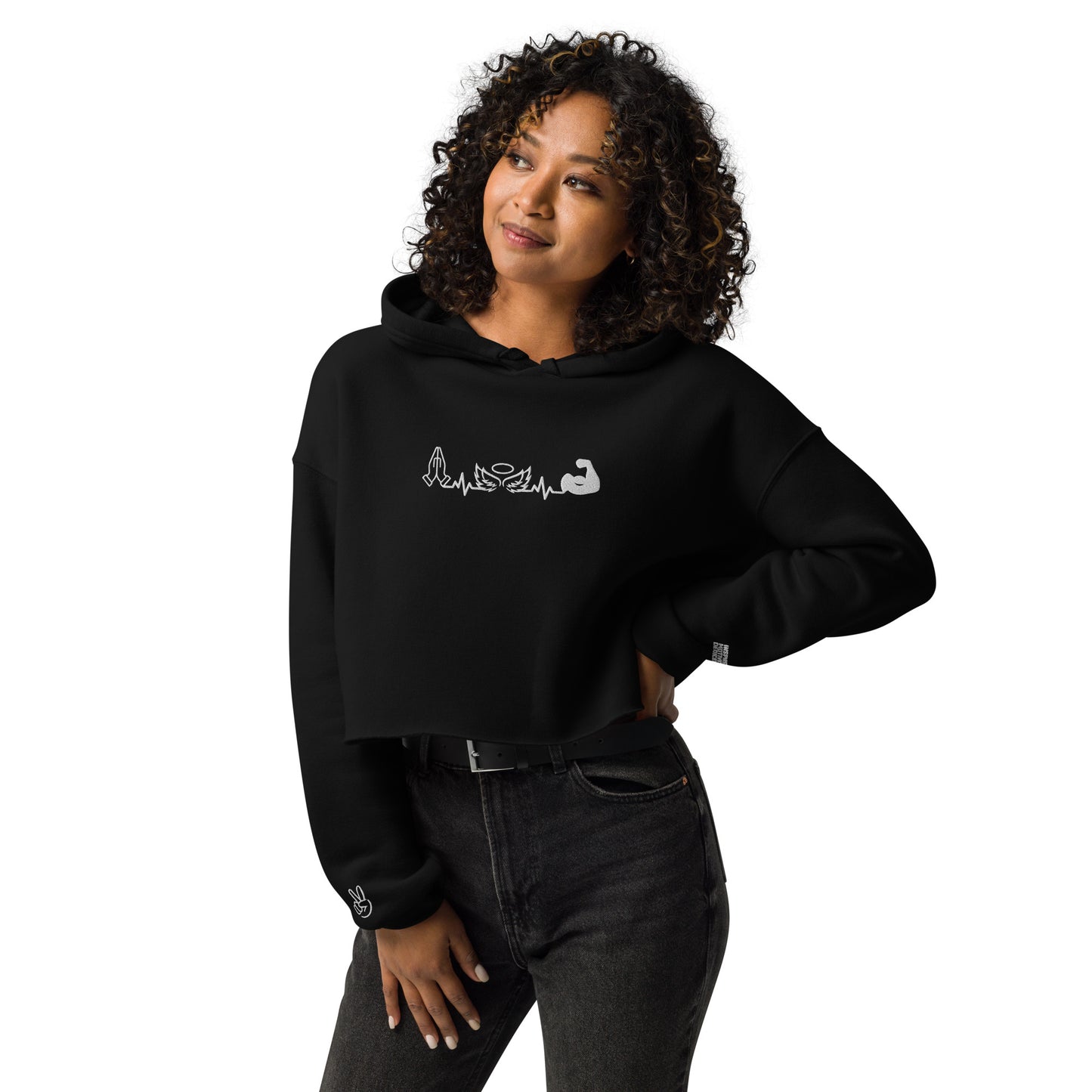 BigSmoke Soprano Clothing: Attitude of Gratitude Women's Crop Hoodie