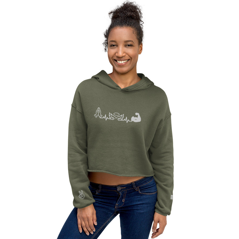 BigSmoke Soprano Clothing: Attitude of Gratitude Women's Crop Hoodie