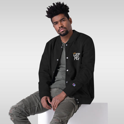 RF84U: DEPMG™️ Embroidered Champion Bomber Jacket