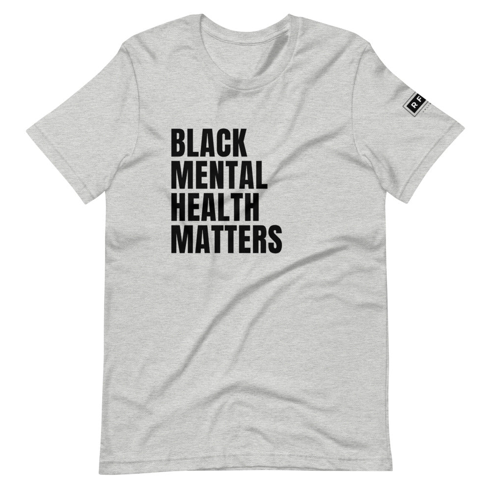 MHM: Black Mental Health Matters Tee (Black Writing)