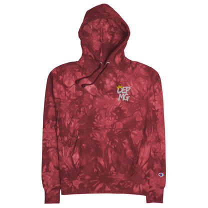 RF84U: DEPMG Crown Unisex Champion tie-dye Hoodie