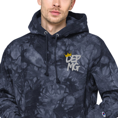 RF84U: DEPMG Crown Unisex Champion tie-dye Hoodie